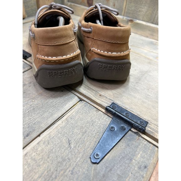 US11 Sperry Top Sider Leather Intripid STS21592 2 Eye Boat Shoes Mens Tan - Picture 6 of 8